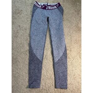 Gymshark Flex Leggings Women Small Gray Marl Low Rise Workout Athleisure